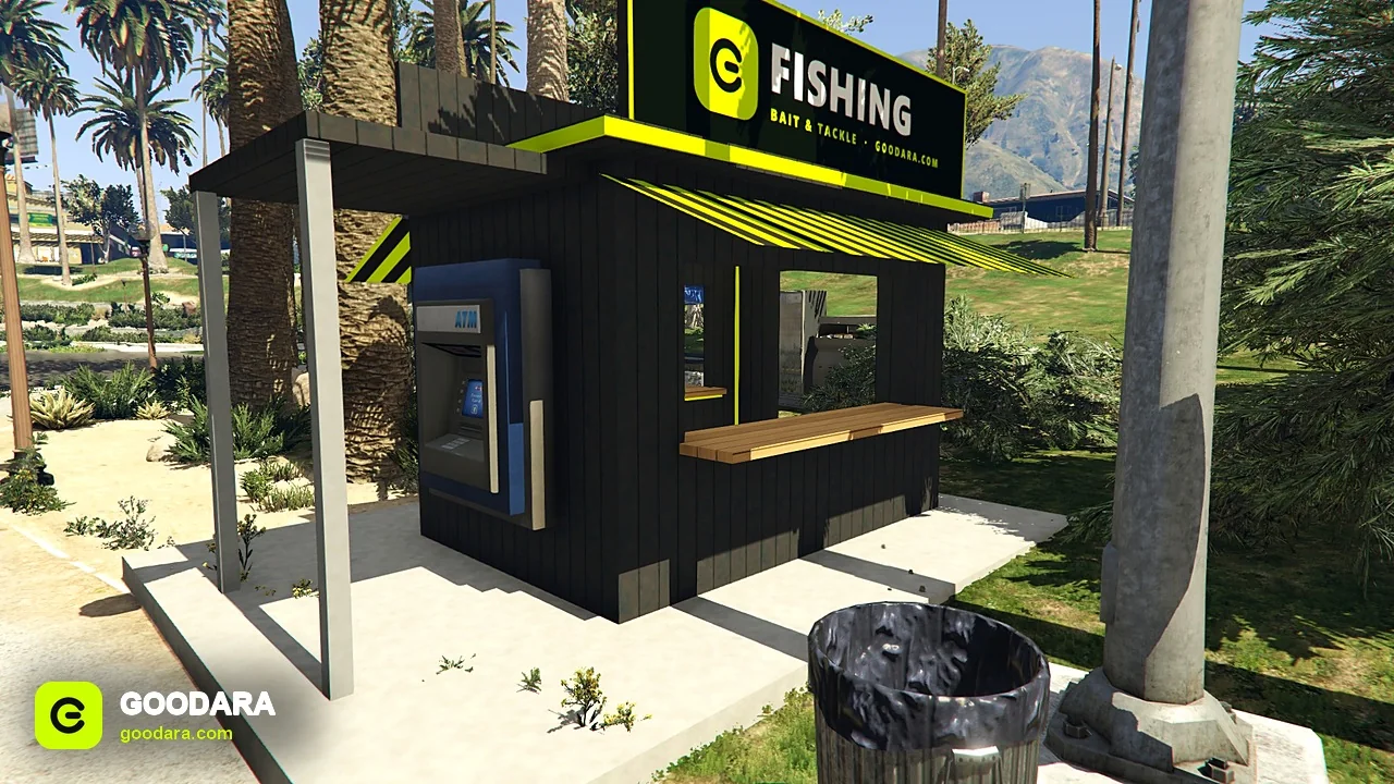 Mirror Park Lake Map – Pirate Ship, Fishing Pier & Grill Kiosks for FiveM – image 7